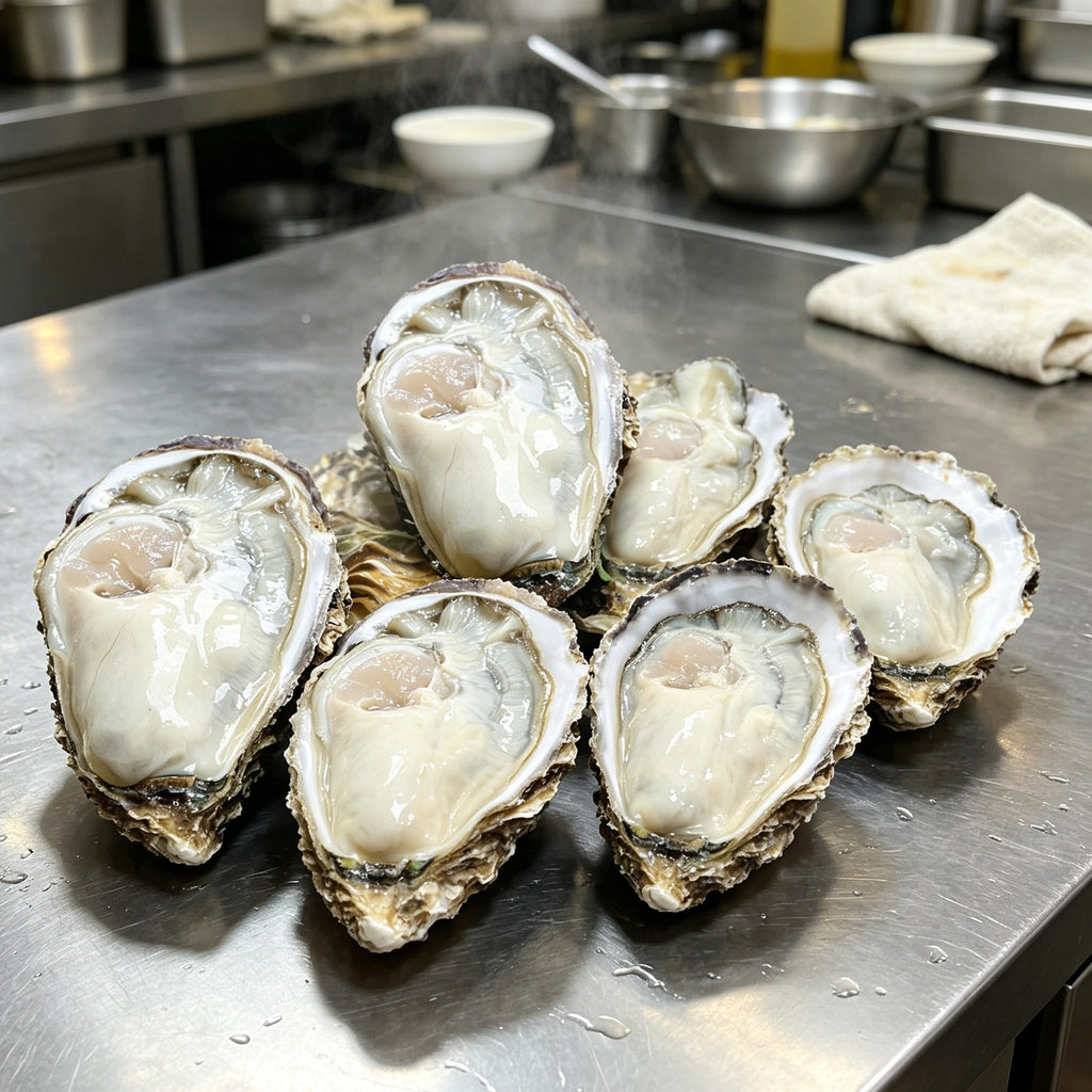 Fresh Raw Oysters Half Shell